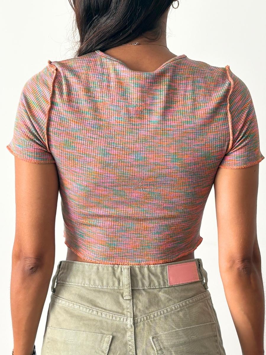 H&M - Polo Rib Multicolor | Manga Corta Tejido