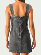 Mango - Vestido de Jean Gris | Corte Recto Casual