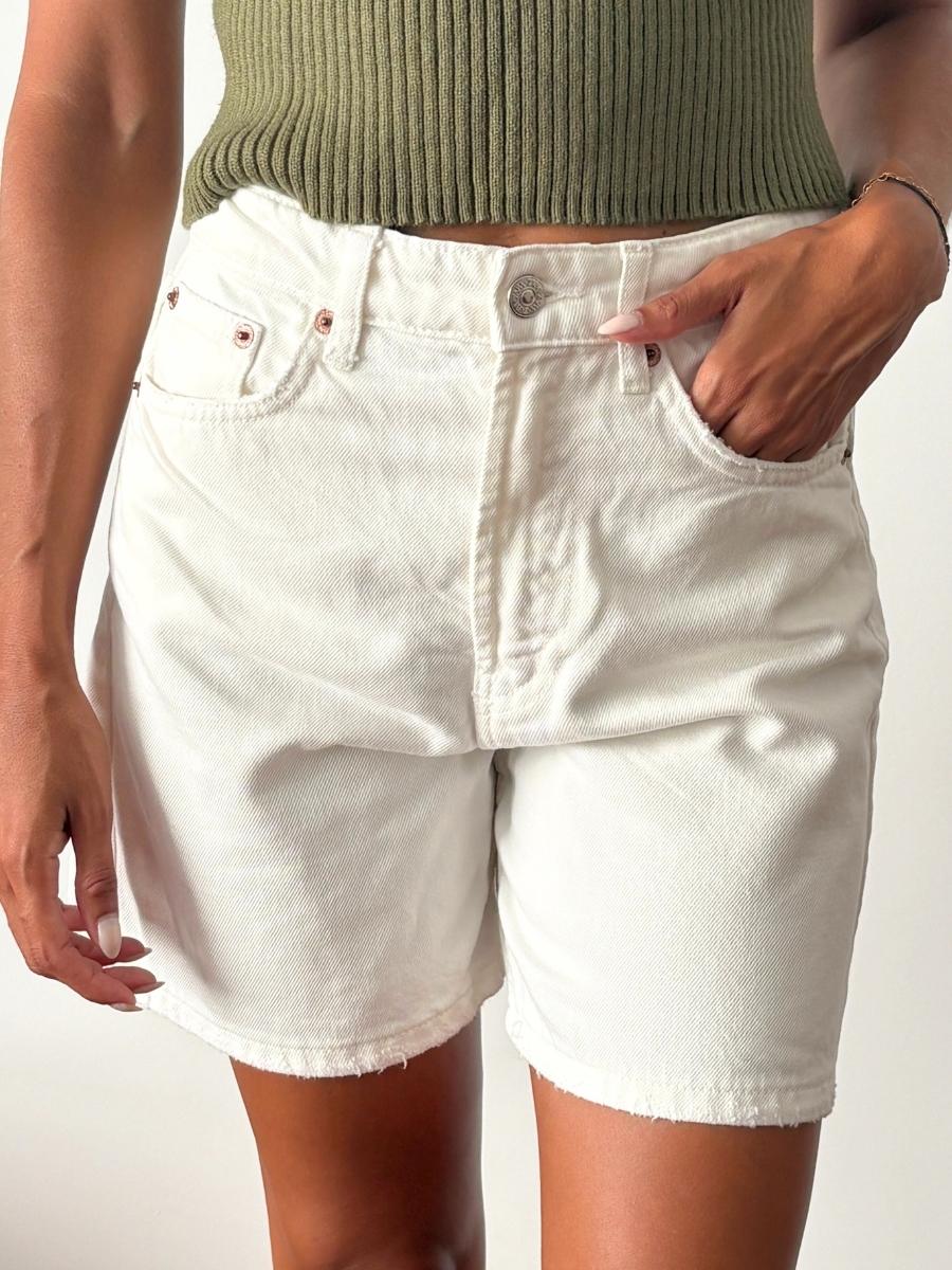 Zara - Short Denim Blanco | Corte Clásico Perfecto Estado
