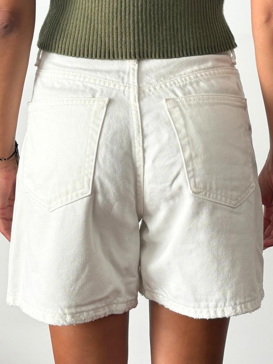 Zara - Short Denim Blanco | Corte Clásico Perfecto Estado