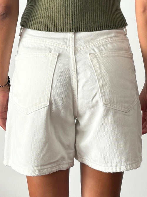 Zara - Short Denim Blanco | Corte Clásico Perfecto Estado