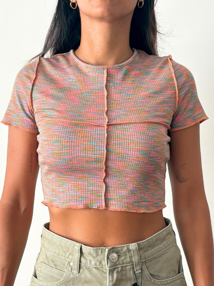 H&M - Polo Rib Multicolor | Manga Corta Tejido