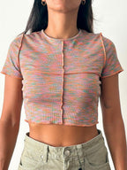 H&M - Polo Rib Multicolor | Manga Corta Tejido